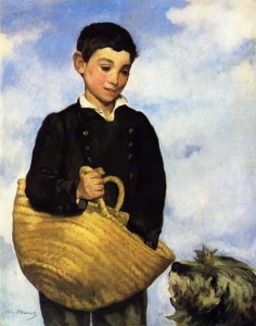 "Junge mit Hund" von Édouard Manet